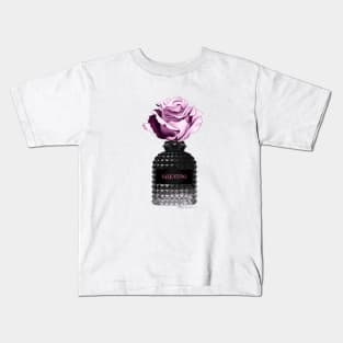 Black Perfume & Rose Kids T-Shirt